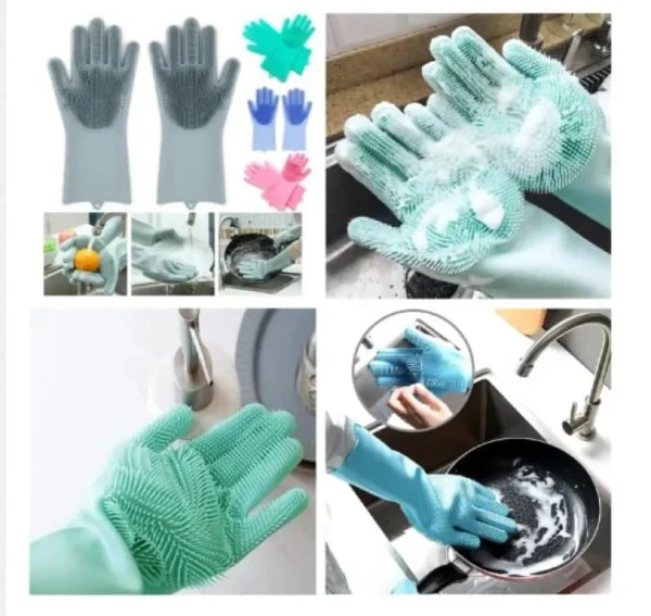 Silicone washing gloves - Image 2