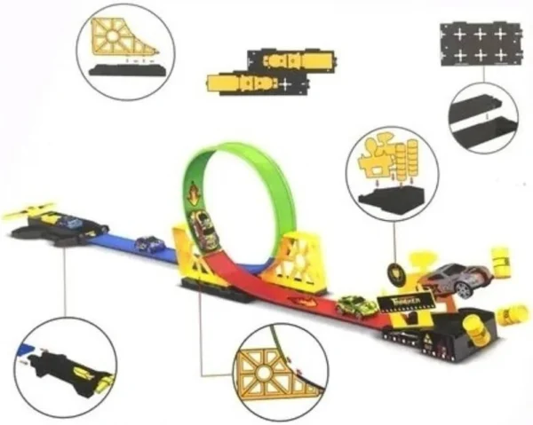 360 Degree Spin Race Track with Car Toy Set & Launcher - Image 2